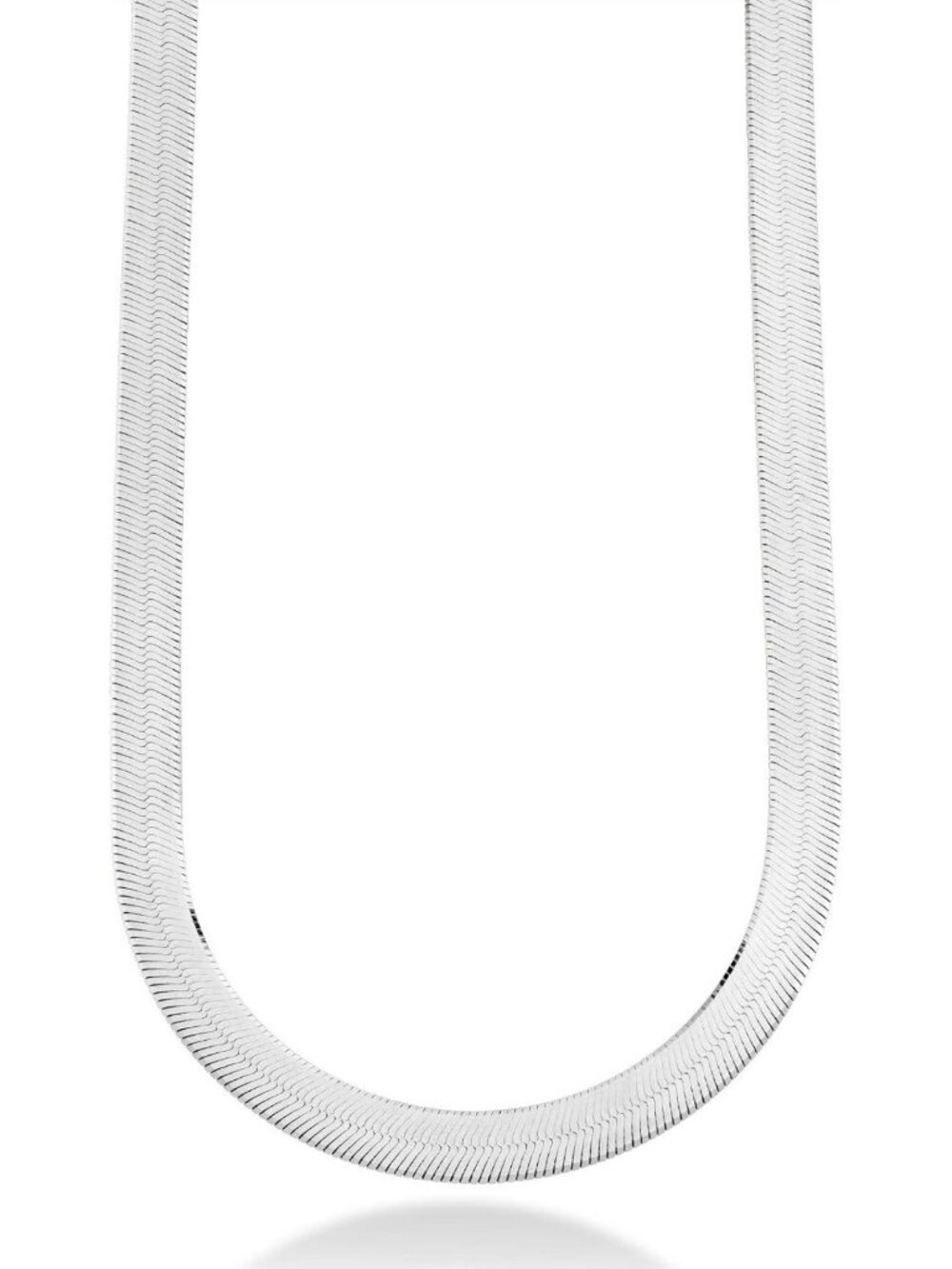 925 Sterling Silver 10mm Herringbone Necklace for Women & Men - Elegant Jewelry